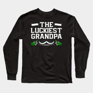 The Luckiest Grandpa Tees for the Feast of Saint Patrick-Lá Fhéile Pádraig Long Sleeve T-Shirt